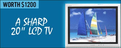 a Sharp 20 LCD TV