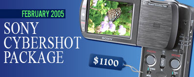 Sony Cybershot package worth $1100