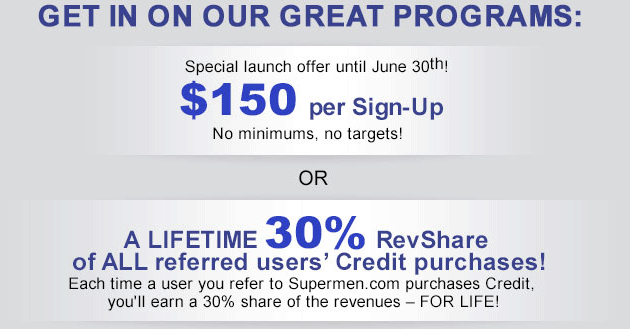 $150 Per Sign-up or Lifetime 30% RevShare!